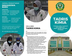 Penerimaan Mahasiswa Baru Jurusan Tadris Kimia Tahun 2022