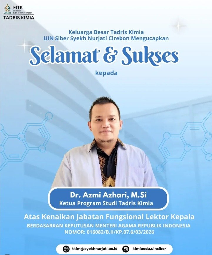 Selamat dan Sukses kepada Dr. Azmi Azhari, M.Si. atas raihan jabatan fungsional Lektor Kepala