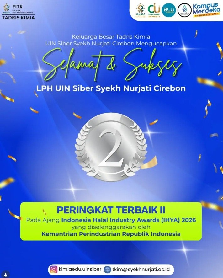 Raih Peringkat Terbaik II di IHYA 2026, LPH UIN Siber Syekh Nurjati Cirebon Buktikan Keunggulan dan Kontribusi dalam Ekosistem Halal Nasional